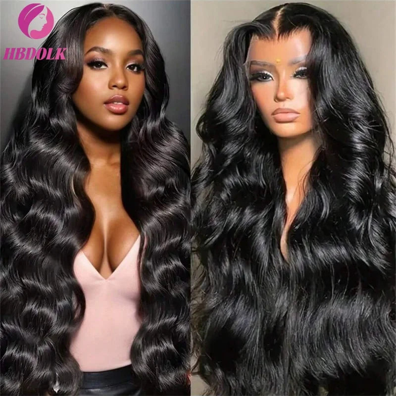 13x6 HD Lace Frontal Wig Human Hair Body Wave Natural Black