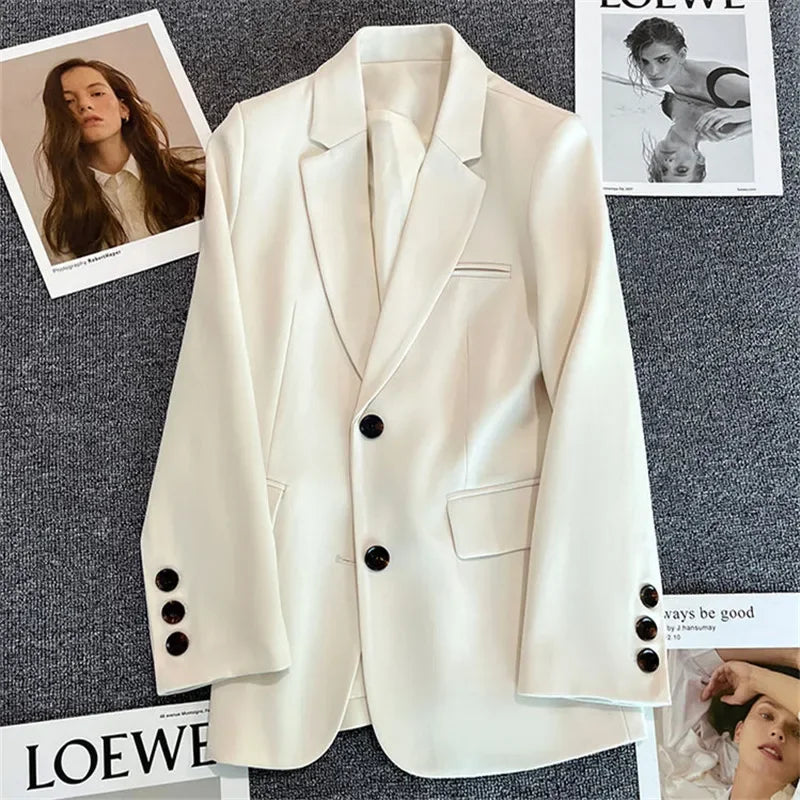 Elegant Long Sleeve Blazer Coat for Women