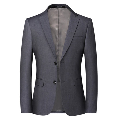 Men's Solid Color Blazer Jacket for Business and Weddings
