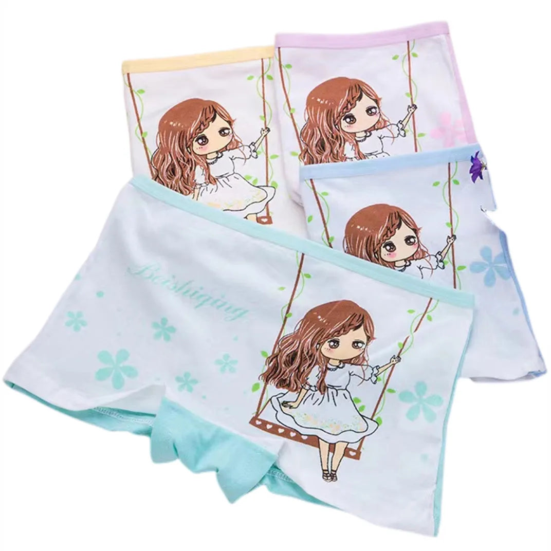 Girls Cartoon Cotton Underwear Briefs Size 2T-10T