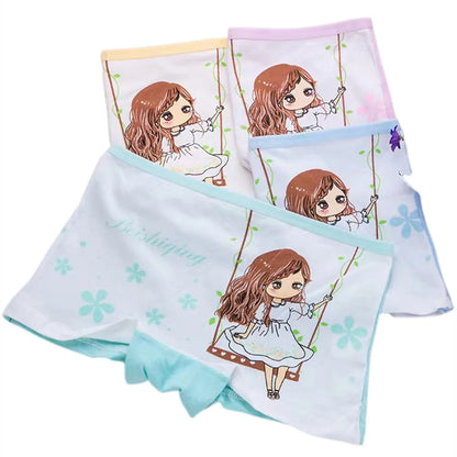 Girls Cartoon Cotton Underwear Briefs Size 2T-10T