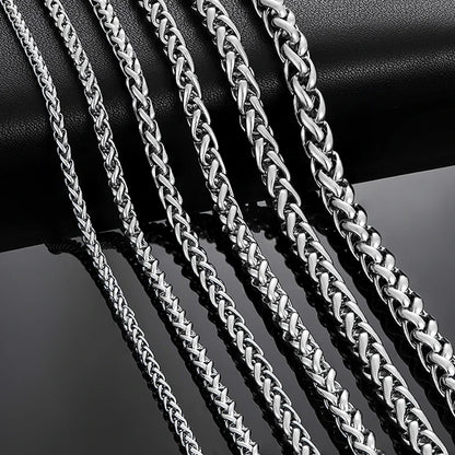 Stainless Steel Classic Curb Necklace 14 to 40 Inches