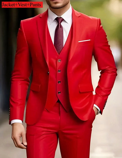 Slim Fit Black Tuxedo Suit Set for Men