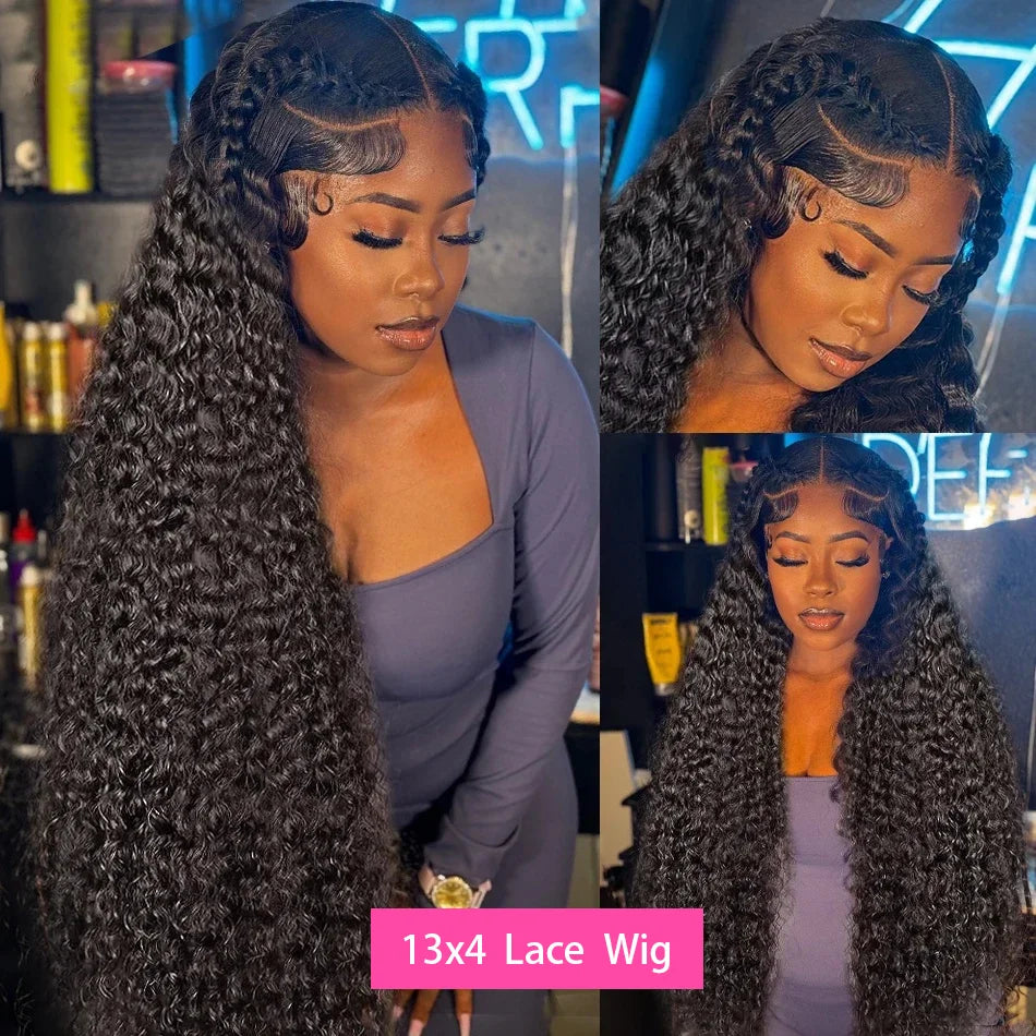 40 Inch 13x6 Deep Wave Lace Frontal Wig Human Hair