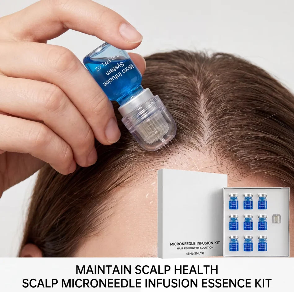 Microneedle Hair Regrowth Kit with Nourishing Serum