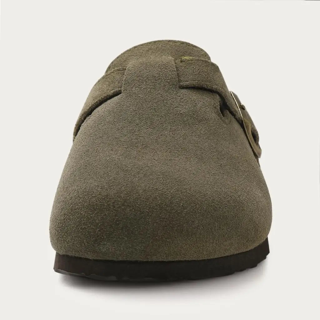 Shevalues Suede Clogs for Women Summer Mules with Arch Support