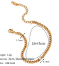 Gold Stainless Steel Bohemian Personalized Anklet