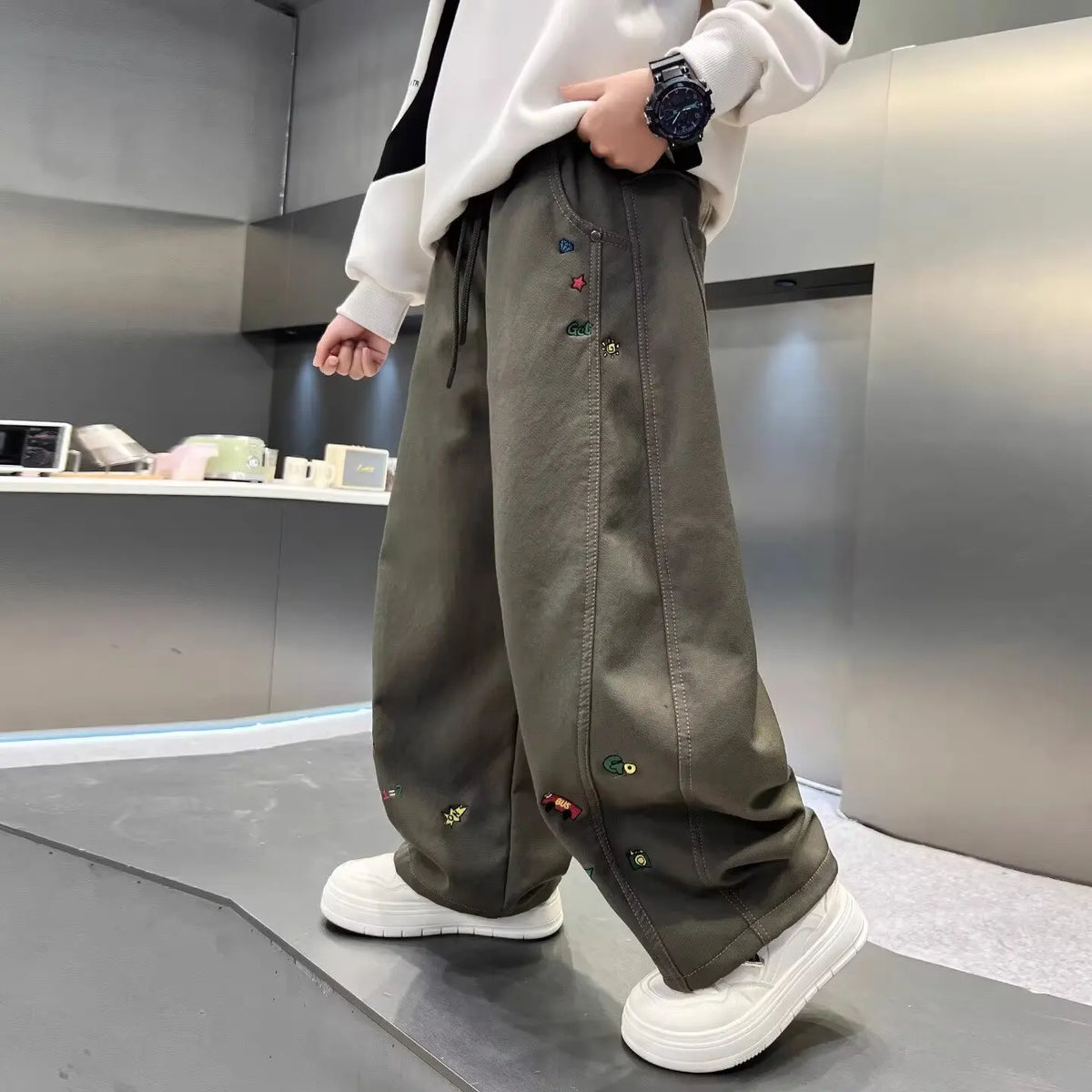 Boys Cargo Pants Spring Autumn Sport Trousers