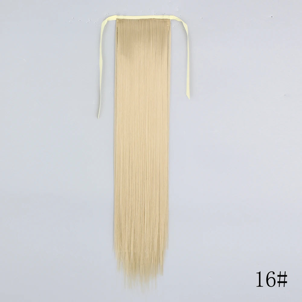 Long Straight Clip-in Ponytail Hair Extension Black