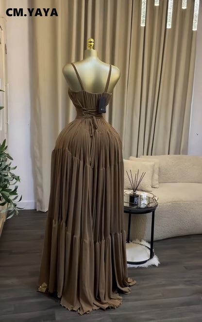 Summer Women Halter Maxi Dress Slim Polyester Beach Party