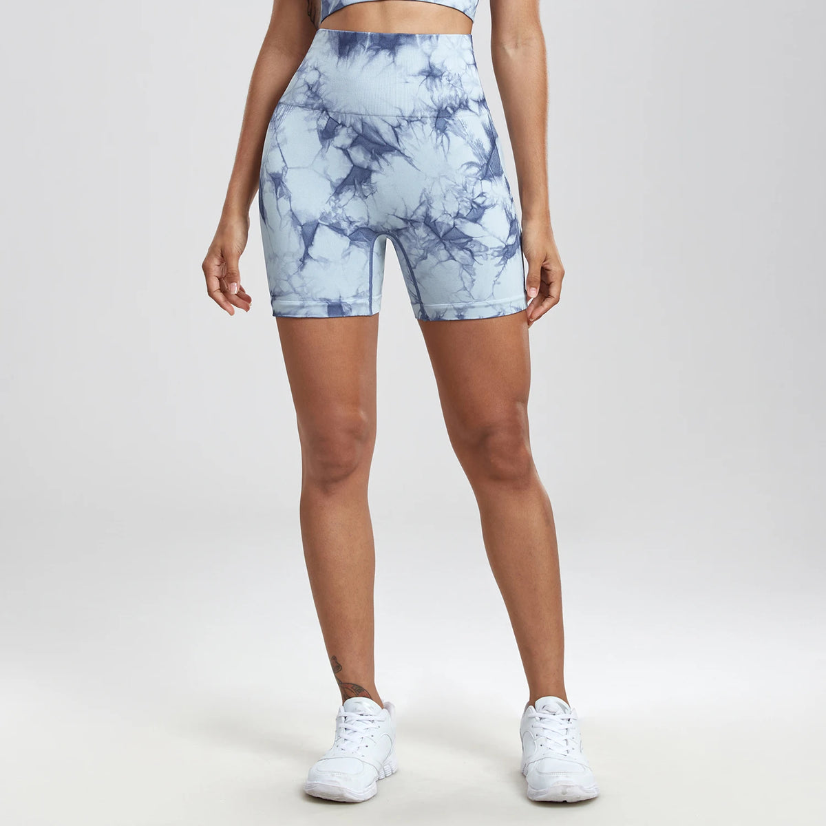 Tie Dye High Waist Gym Shorts for Women