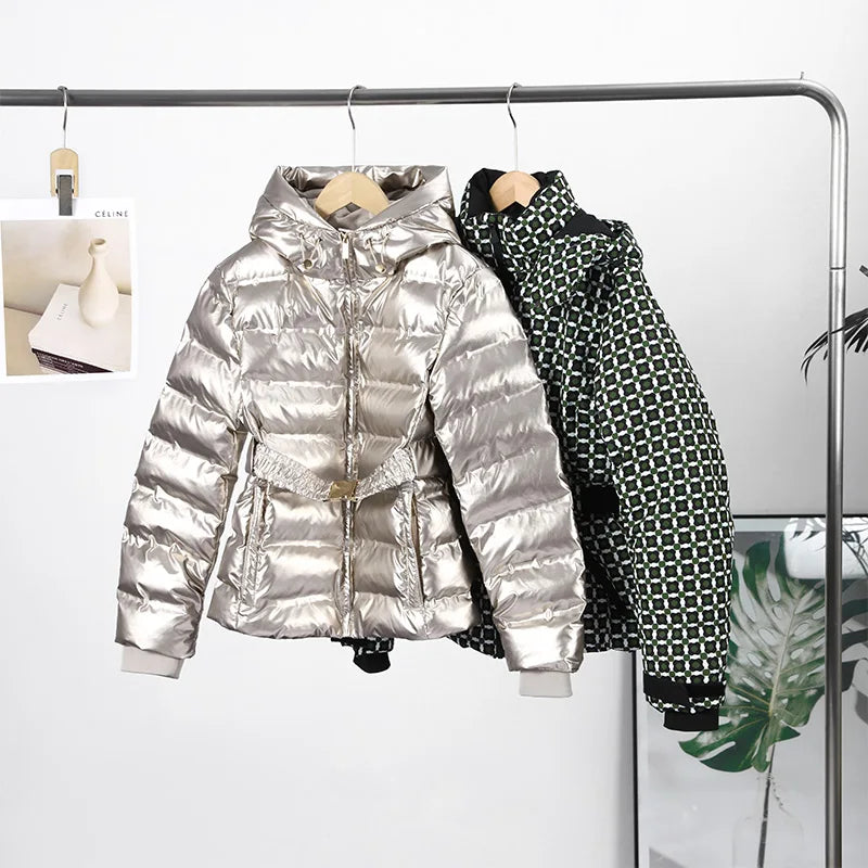 Casual Fur-Trimmed Hooded Ski Suit Women Warm Jumpsuit