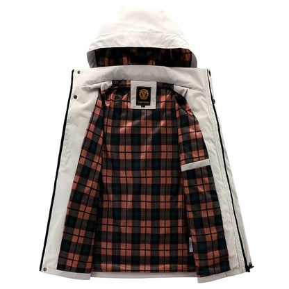 Men's Windbreaker Jacket Waterproof Hooded Soft Shell