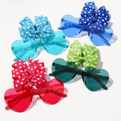 Solid Dot Hair Bows Clip for Baby Girls