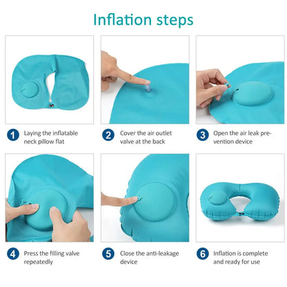 Self-Inflating Portable Travel Neck Pillow