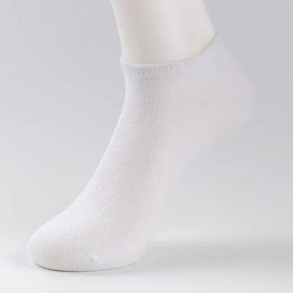 Unisex Ankle Socks Cotton Breathable Sports Black White Gray