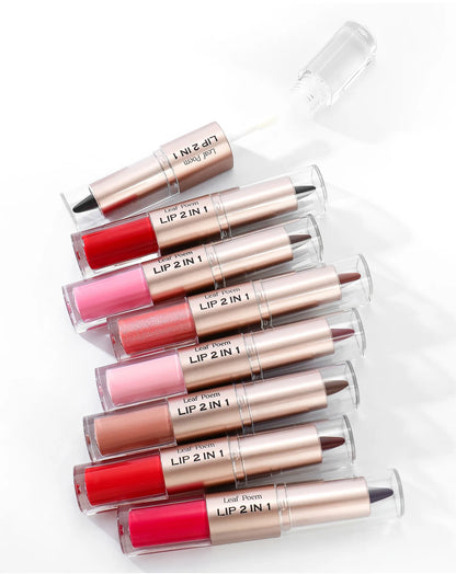 Black Brown Tapered Lip Liner and Lip Gloss Duo
