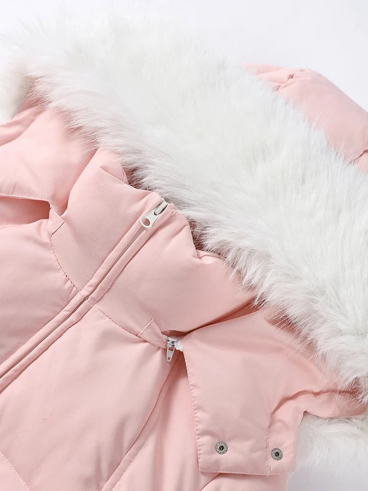 Women's Waterproof Ski Jumpsuit Hooded Winter Outfit