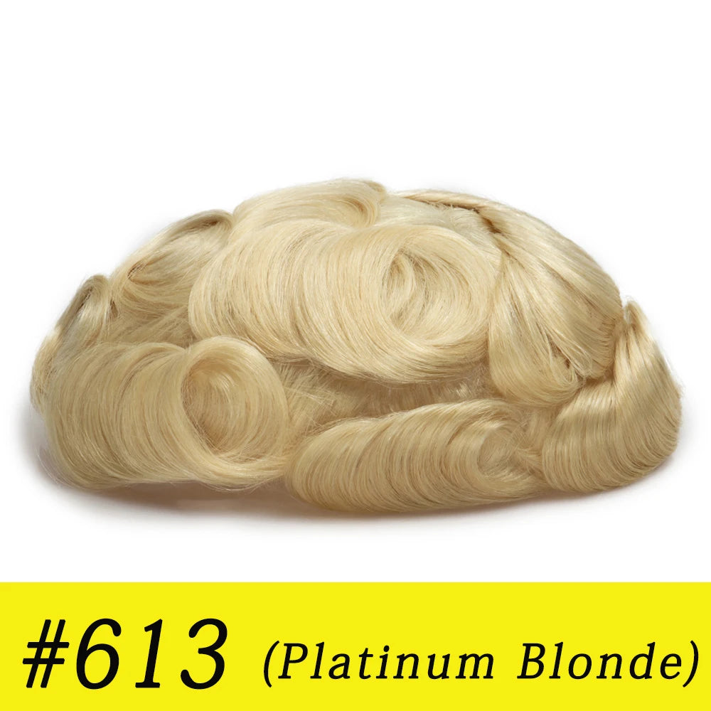 Thin Skin 0.03mm Natural Hair Toupee for Men