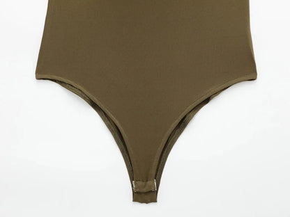 Underwire Spaghetti Strap Bodysuit for Women Casual Slim Fit