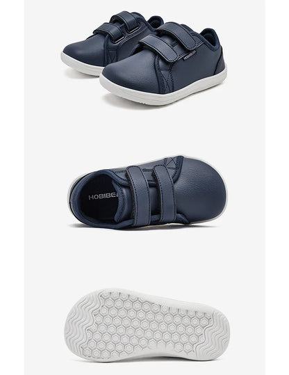 HOBIBEAR Kids Minimalist Sneakers Lightweight Hook Loop Shoes