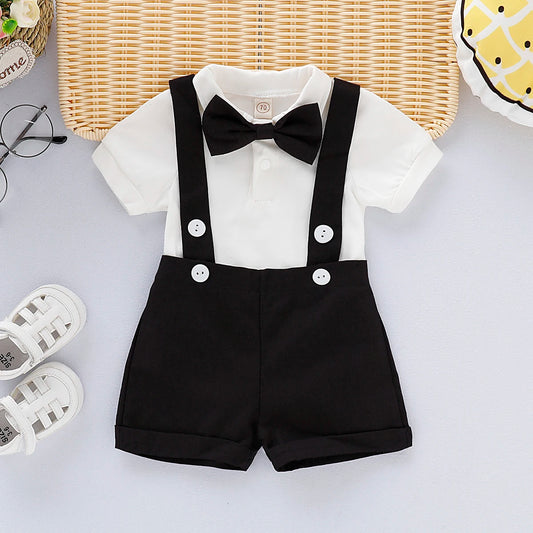 Mini Gentleman Outfit Newborn Baby Boy Formal Set