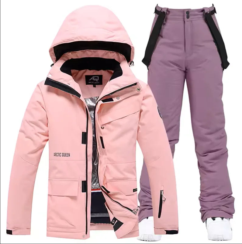 Unisex Winter Snow Ski Suit Jacket and Pants Set