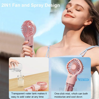 Portable Mini USB Rechargeable Humidifier Fan