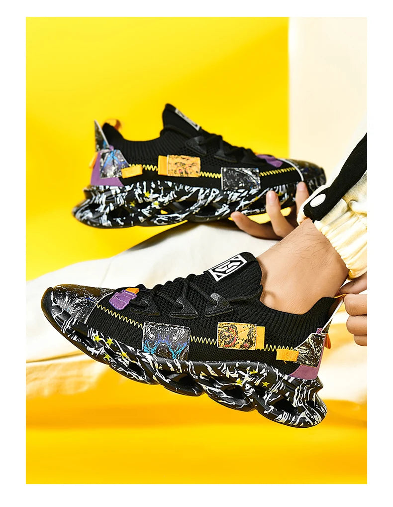 Men's Breathable Lace-Up Sneakers