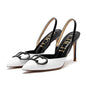 CHCH Women's Closed Toe Strappy Heels for Weddings