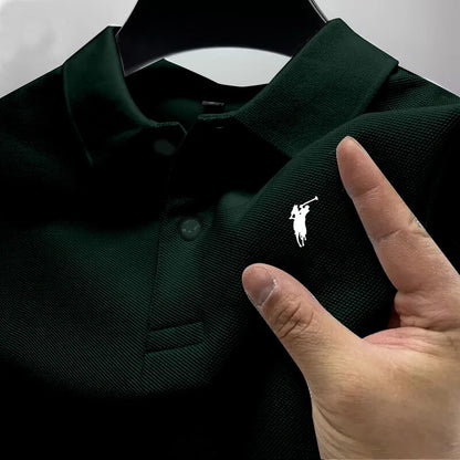 Men's Short-Sleeved Printed Polo Shirt in Polyester