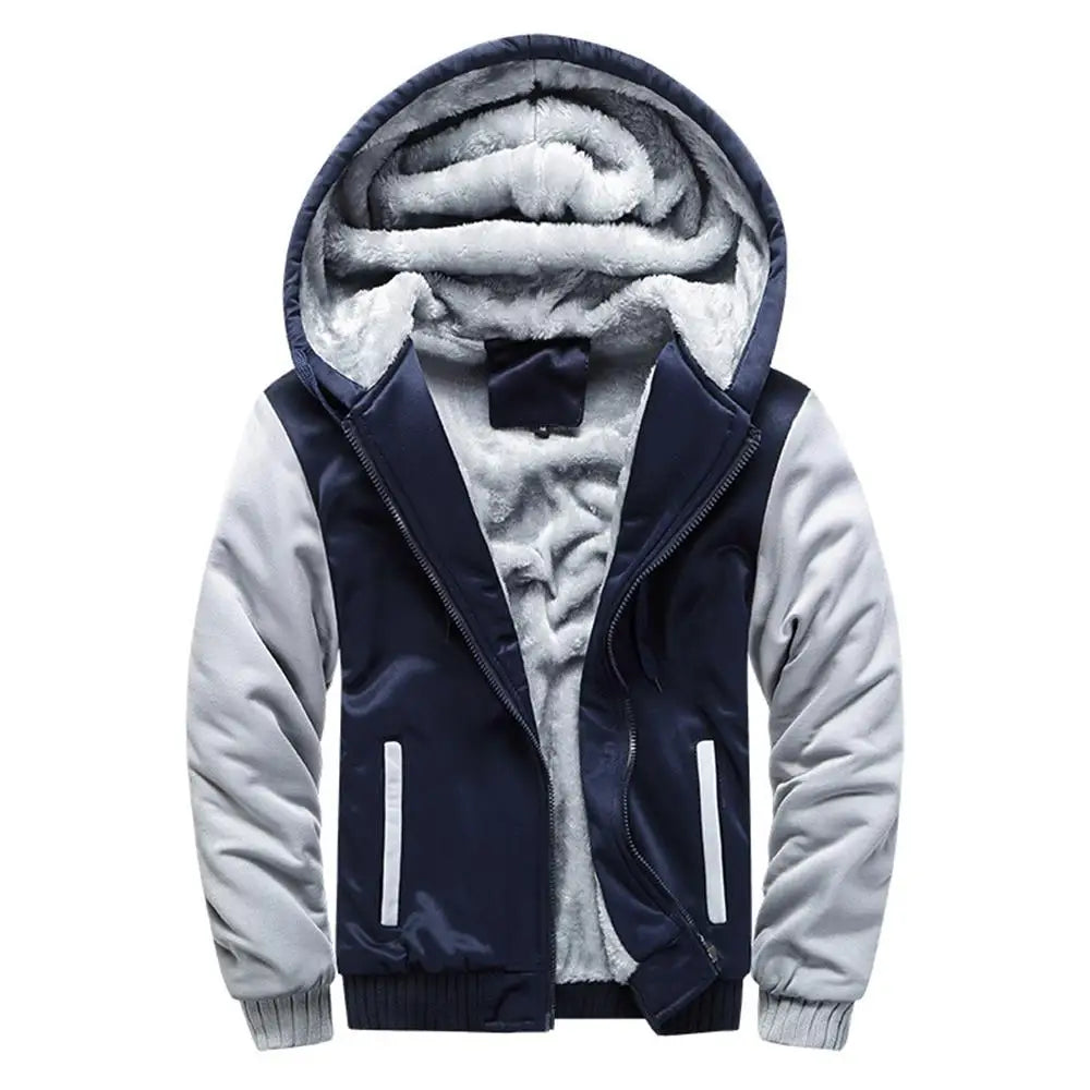 Men's Camouflage Winter Jacket Fleece Long Sleeve Coat