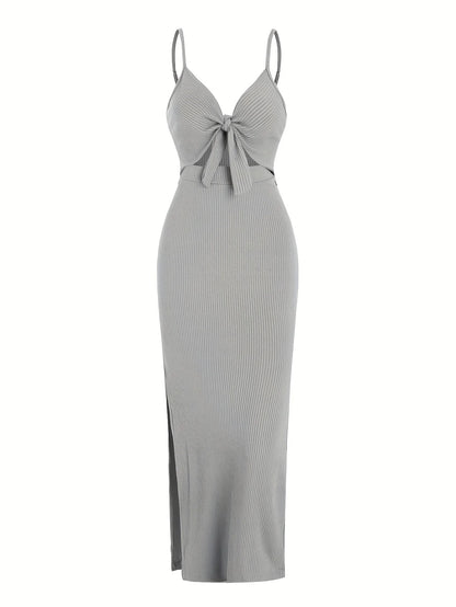 Knit Backless Sleeveless Dress for Women