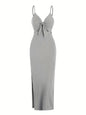 Knit Backless Sleeveless Dress for Women