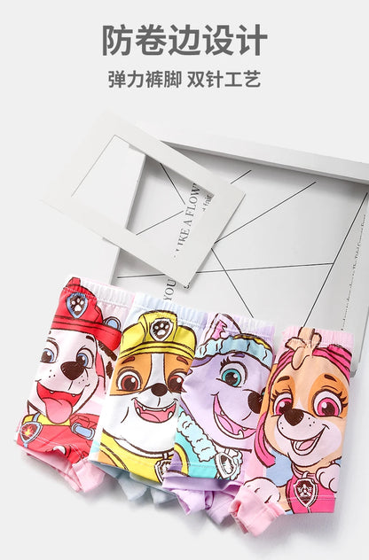 4PCS Paw Patrol Skye Cotton Girls Briefs
