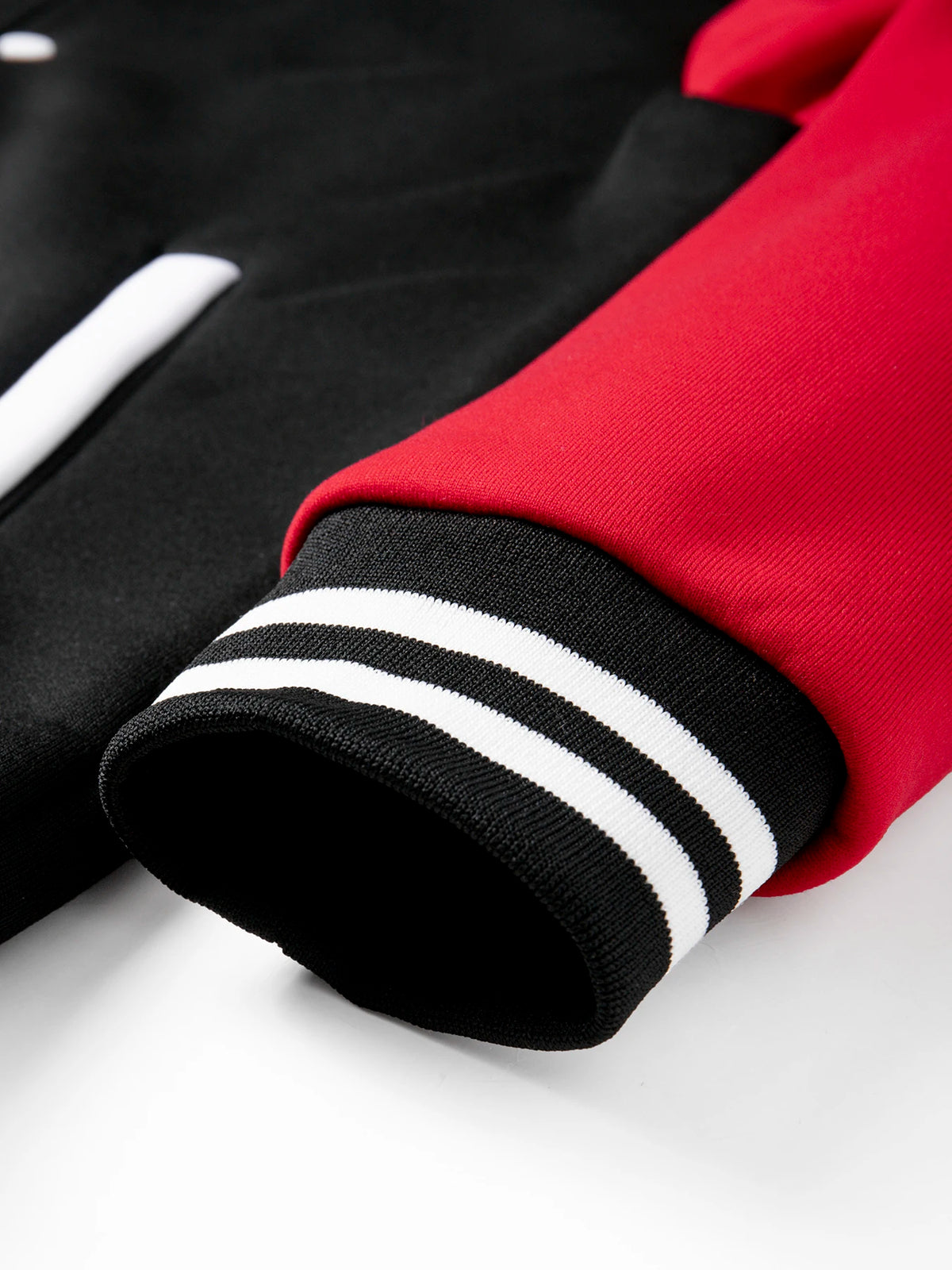 Men's Color Block Fleece-Lined Varsity Jacket