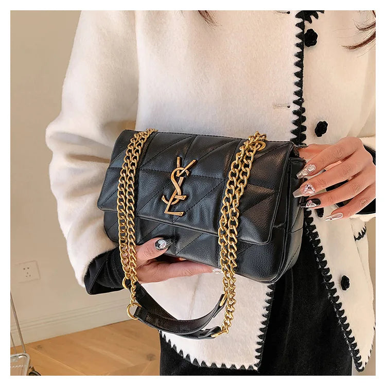 Genuine Leather Mini Square Bag for Women