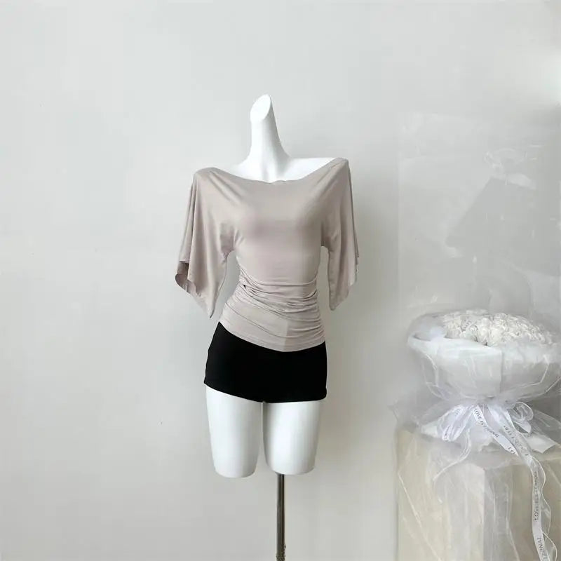 Women's High Stretch Flare Sleeve Slim T-Shirt