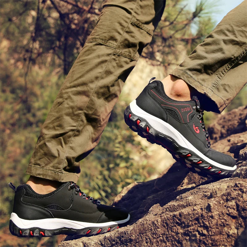 Men's Leather Casual Sneakers for Tennis and Walking