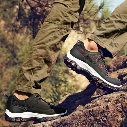 Men's Leather Casual Sneakers for Tennis and Walking