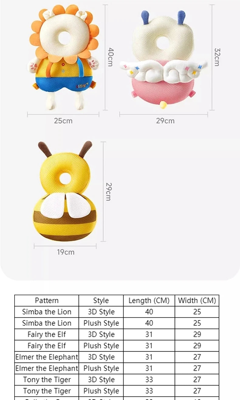 AIBEDILA Baby Anti-Fall Head Back Protector Pillow