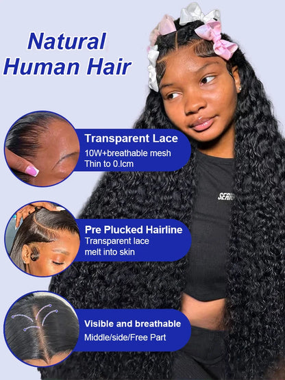 Jerry Curly 13x6 HD Lace Front Human Hair Wig 40 Inch