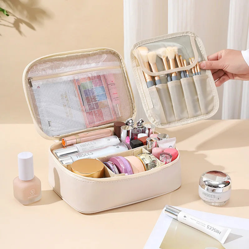 Large Capacity PU Cosmetic Bag for Travel