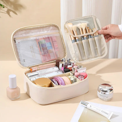 Large Capacity PU Cosmetic Bag for Travel