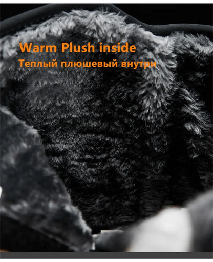 Men's Winter Ankle Boots Waterproof Plush Hiking Shoes