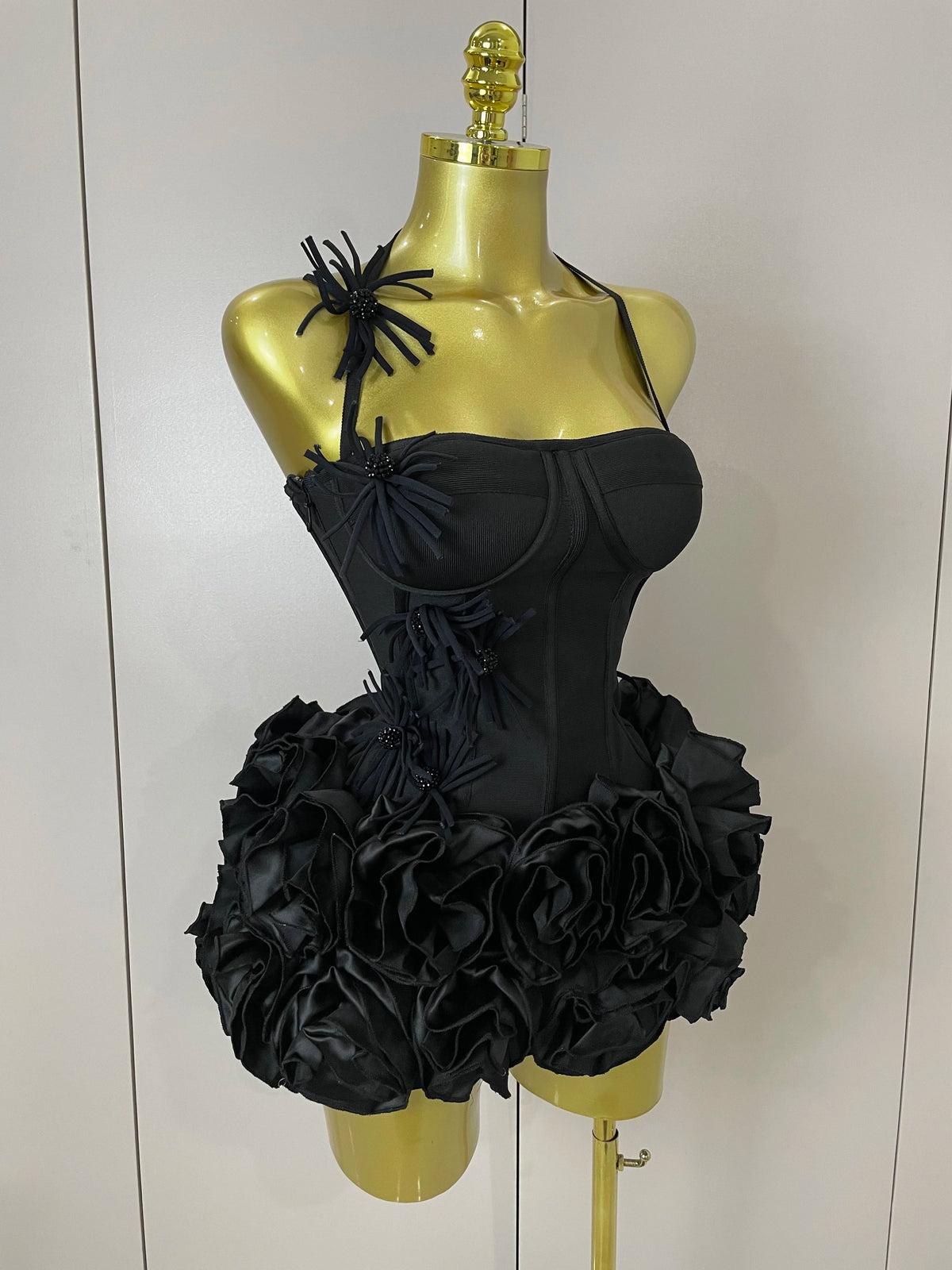Women Red Black Bandage Two Piece Cocktail Gown