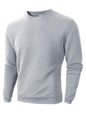Men's Casual Jacquard Check Pullover Sweatshirt