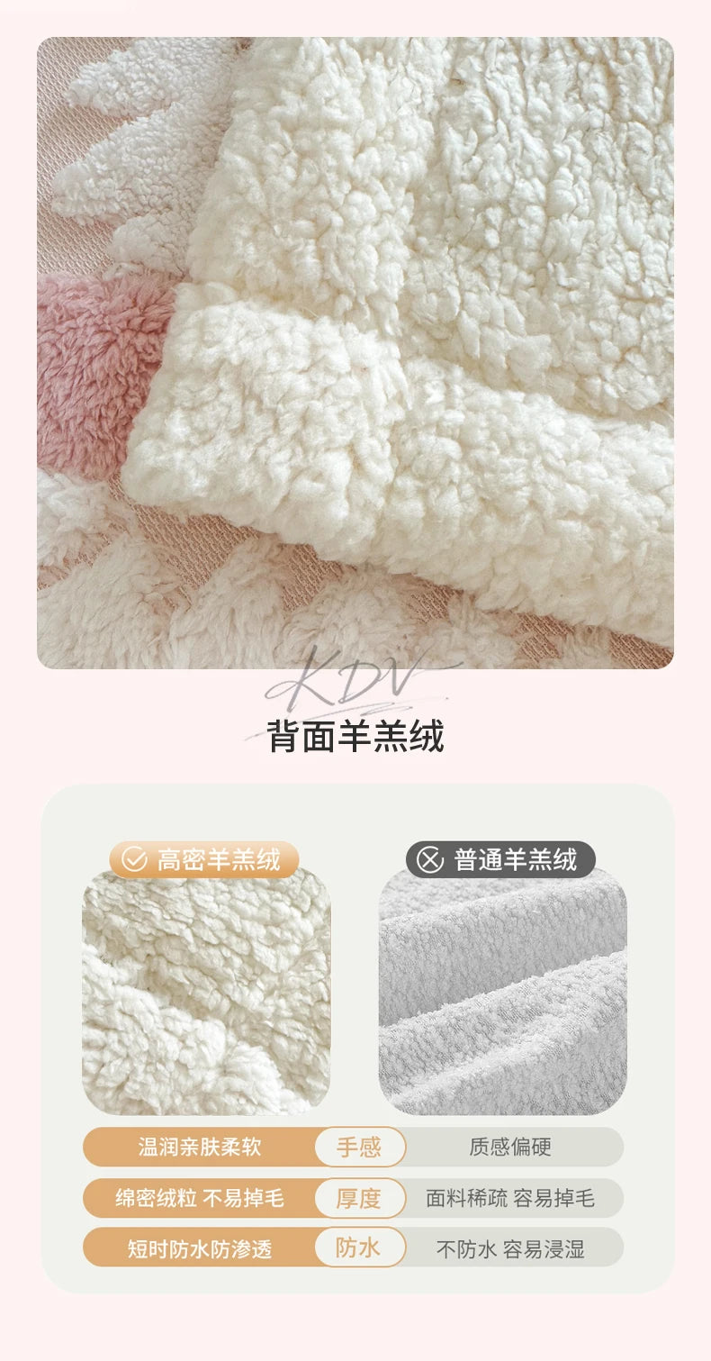 Geometric Jacquard Fleece Blanket Double Layer Taffeta