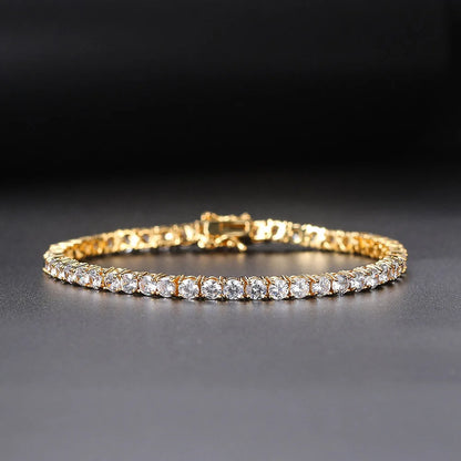 Moissanite Tennis Bracelet 2-6.5mm Rose Gold Silver
