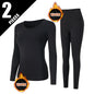 Women's Solid Color Round Neck Warm Suit